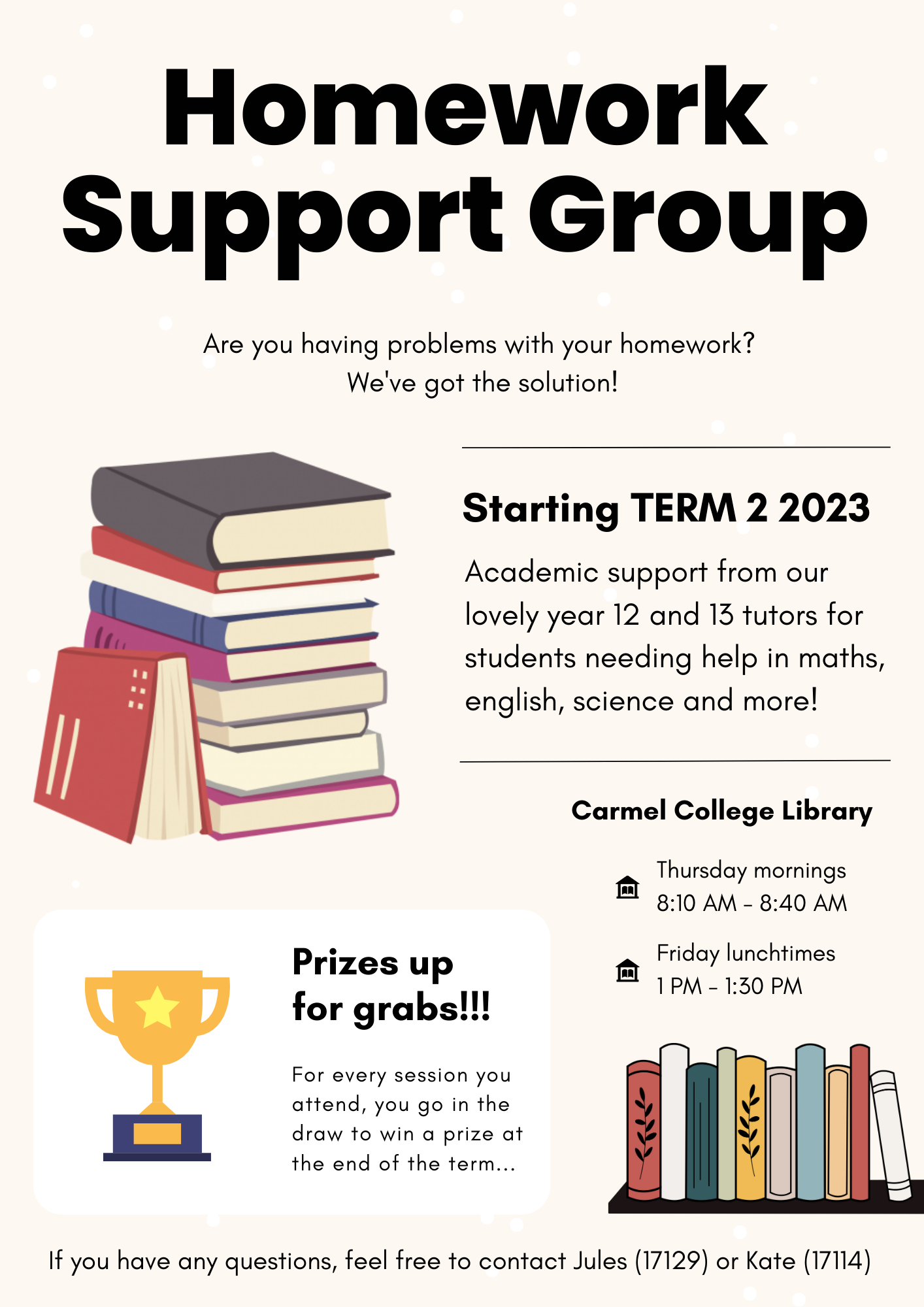 Read more about the article Come to the Homework Support Group