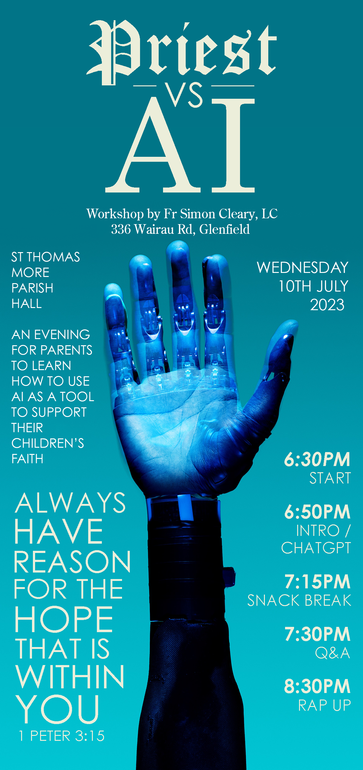 Read more about the article Priest vs AI – Workshop by Fr Simon Cleary